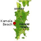 Kamala Beach Karte - Phuket Map