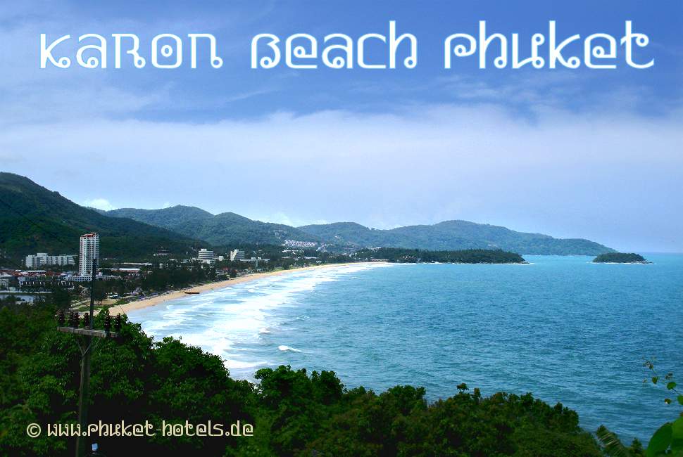 Bild: Blick auf den Strand und die Hotels Karon Beach