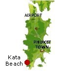 Kata Beach Karte inkl. Kata Noi - Phuket Map